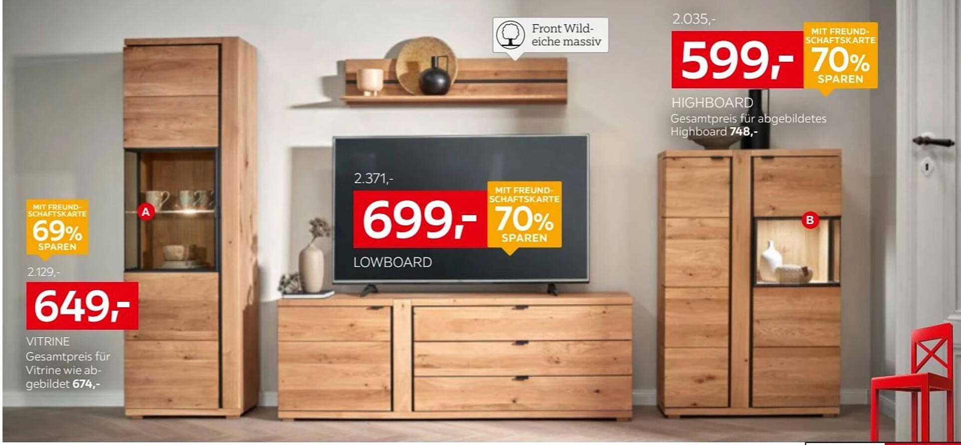 Vitrine für 649,- mit 69% Ersparnis