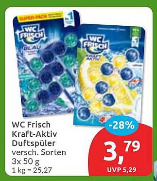 WC Frisch Kraft-Aktiv Duftspüler 3x 50 g - verschiedene Sorten