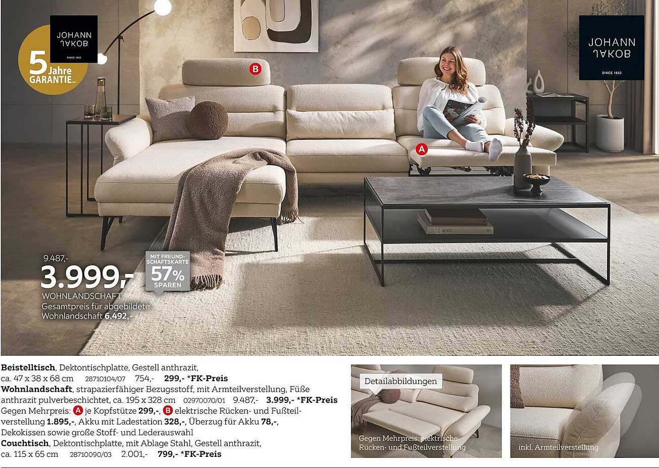 Wohnlandschaft JOHANN YAKOB – Komfort und Stil vereint