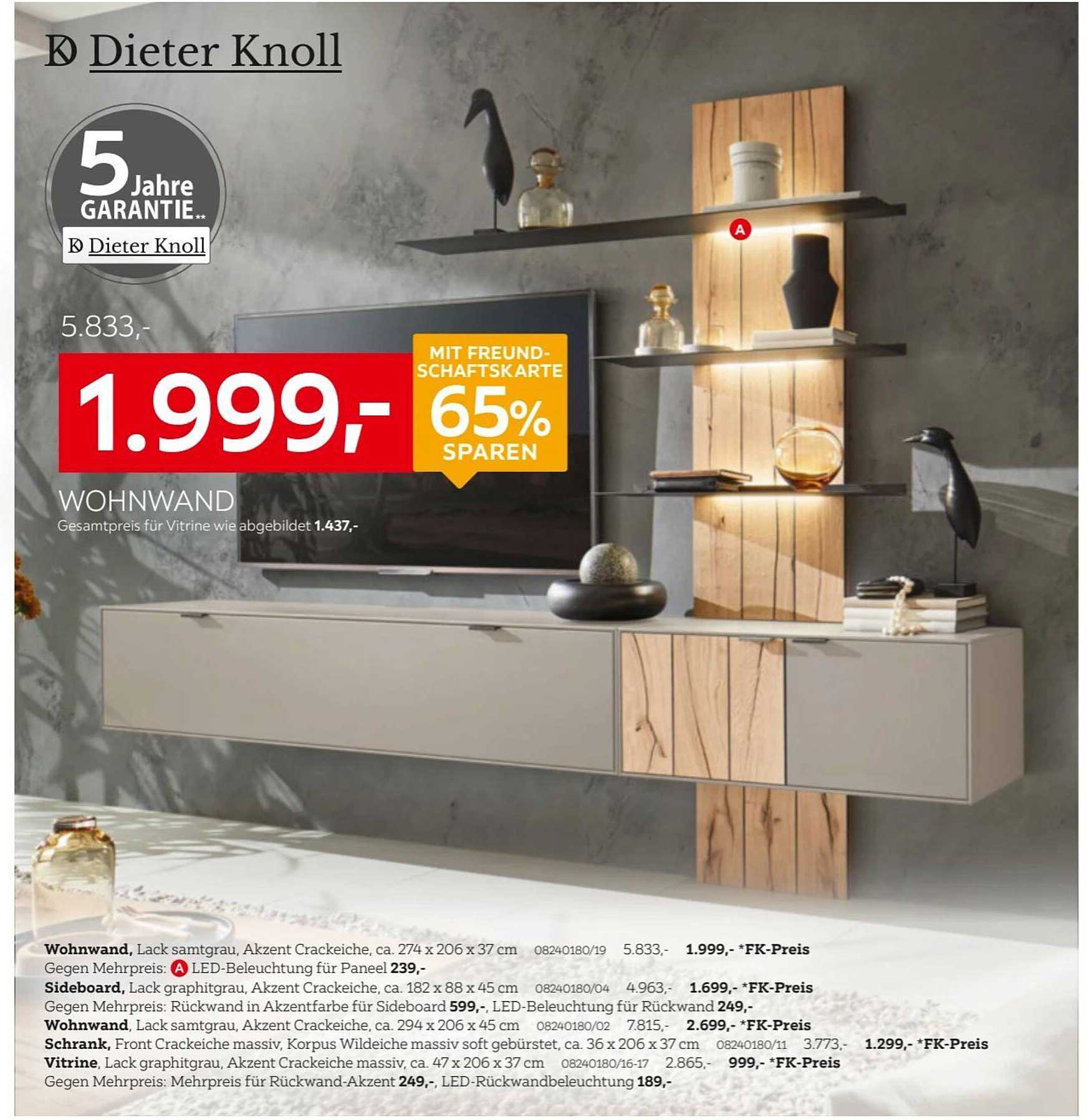 Wohnwand von Dieter Knoll – Stilvolle Einrichtung für Ihr Zuhause