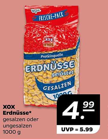 XOX Erdnüsse* gesalzen oder ungesalzen 1000 g