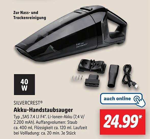 Akku Handstaubsauger Lidl