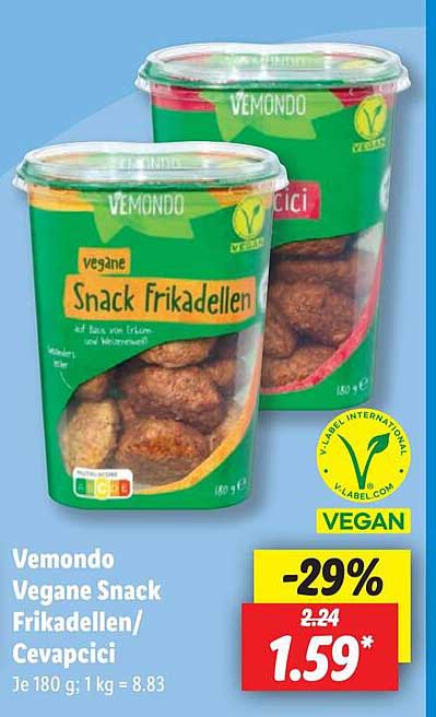 Vemondo Vegane Snack Frikadellen/Cevapcici