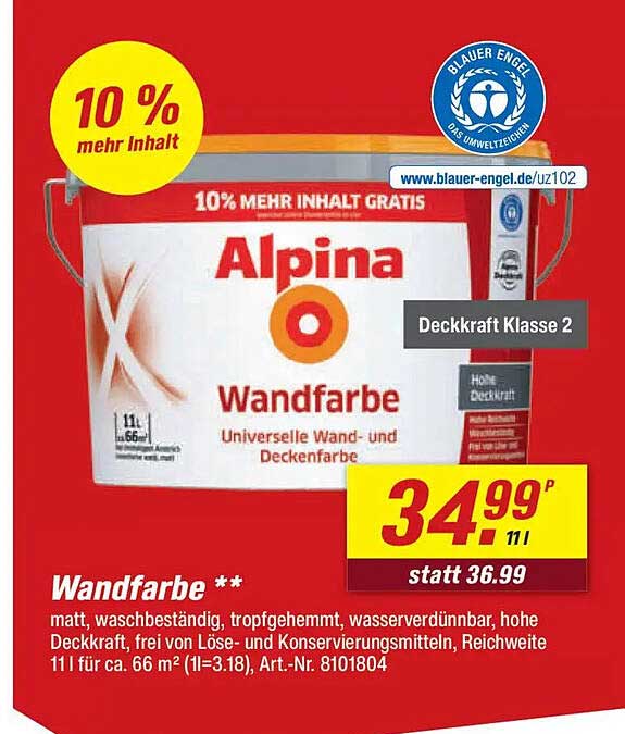 Wandfarbe Angebot Diese Woche