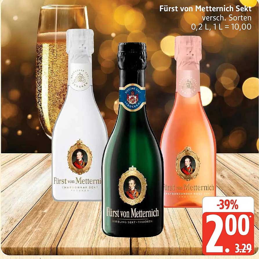 Fabelhafte Fürst Von Metternich Sekt Angebot Nächste Woche Ebenbild