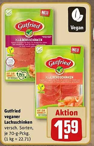 Gutfried veganer Lachsschinken