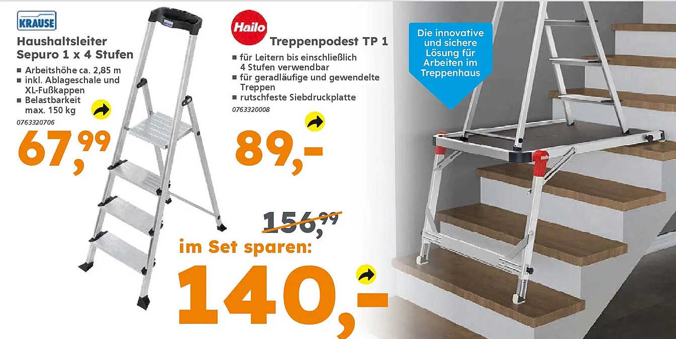 Haushaltsleiter 4 Stufen Aldi