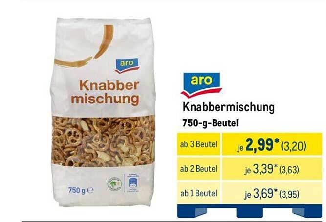Knabbermischung 750-g-Beutel von ARO