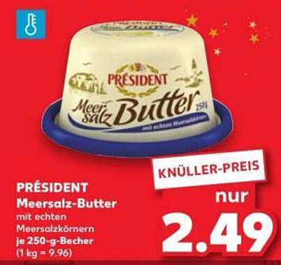 PRÉSIDENT Meersalz-Butter 250 g