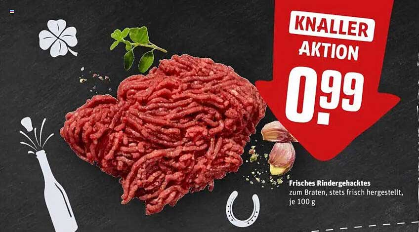 Frisches Rindergehacktes Angebot bei REWE Kaufpark