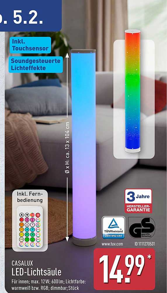 Wunderbar Led Lichtsule Aldi Bilder