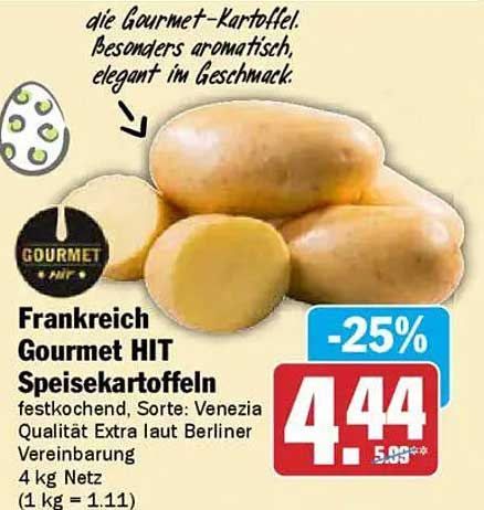 Frankreich Gourmet HIT Speisekartoffeln