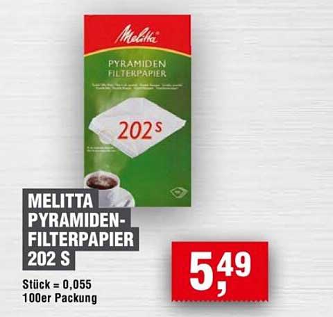 MELITTA PYRAMIDEN-FILTERPAPIER 202 S