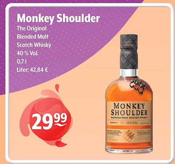 Monkey Shoulder The Original Blended Malt Scotch Whisky