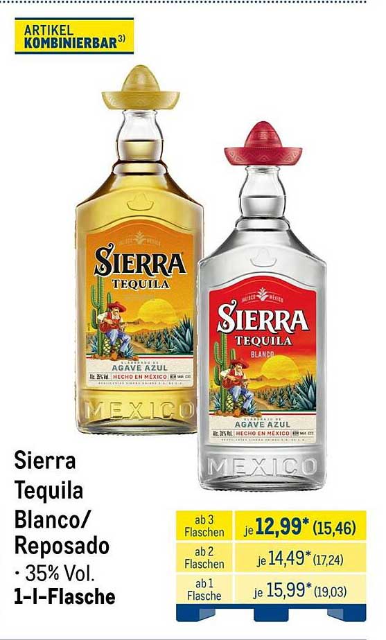 Sierra Tequila Blanco/Reposado