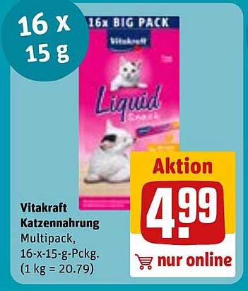 Vitakraft Katzennahrung Multipack, 16-x-15-g-Pckg. (1 kg = 20.79)