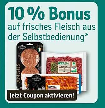 10 % Bonus auf frisches Fleisch aus der Selbstbedienung