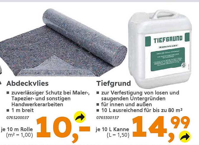 Abdeckvlies und Tiefgrund – Ideal für jeden Maler- und Tapezierer