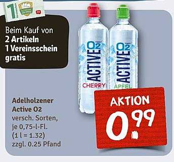 Adelholzener Active O2 - Verschiedene Sorten zum Aktionspreis!