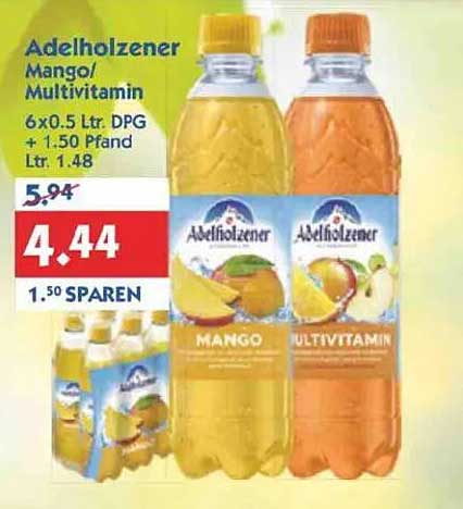 Adelholzener Mango/Multivitamin 6x0.5 Ltr.