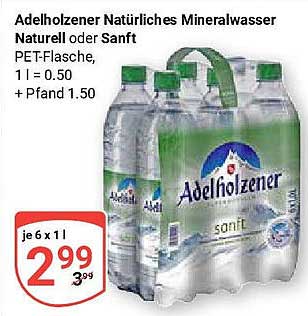 Adelholzener Natürliches Mineralwasser Natur oder Sanft