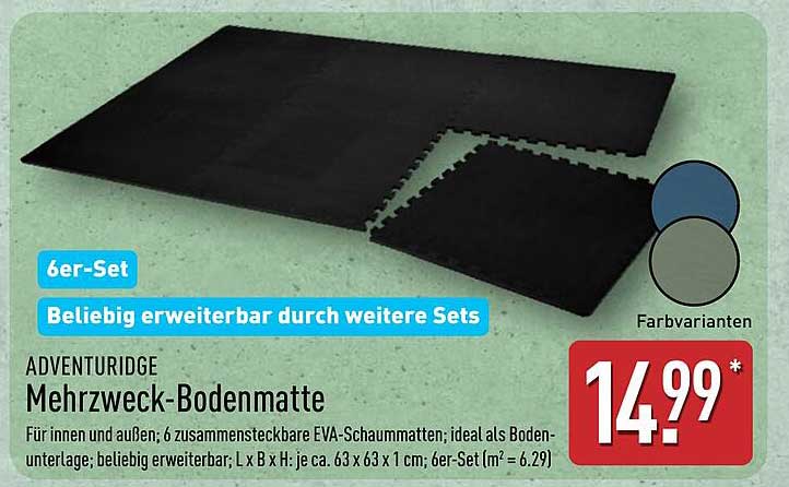 ADVENTURIDGE Mehrzweck-Bodenmatte 6er-Set