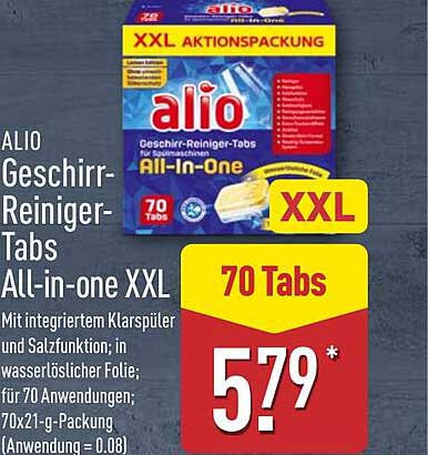 ALIO Geschirr-Reiniger-Tabs All-in-one XXL