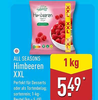 ALL SEASONS Himbeeren XXL - 1 kg