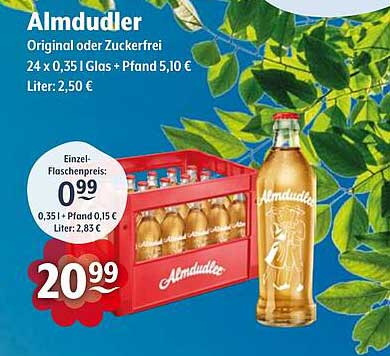 Almdudler 24 x 0,35 l – Original oder Zuckerfrei
