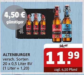 ALTENBURGER 20 x 0,5 Liter BV - Verschiedene Sorten