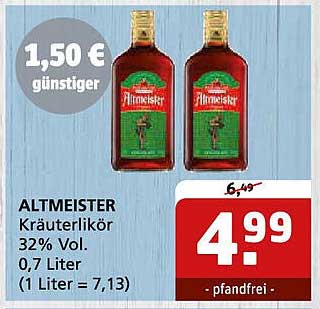 ALTMEISTER Kräuterlikör 32% Vol. 0,7 Liter