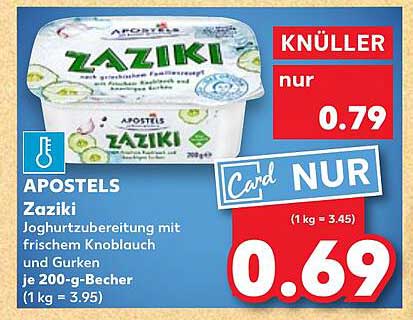 APOSTELS Zaziki - Joghurtzubereitung mit frischem Knoblauch und Gurken