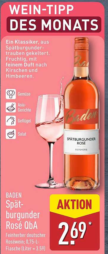 BADEN Spätburgunder Rosé QbA