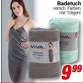 Badetuch VIVA in verschiedenen Farben mit Trägern