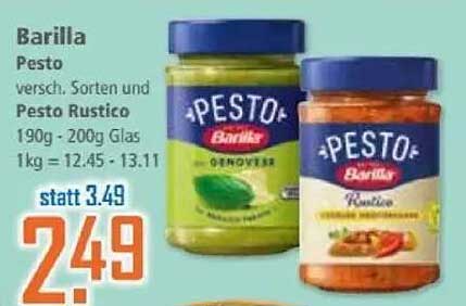 Barilla Pesto verschiedene Sorten und Pesto Rustico 190g - 200g Glas