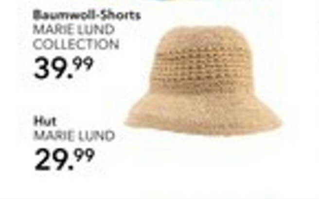 Baumwoll-Shorts und Hut von Marie Lund