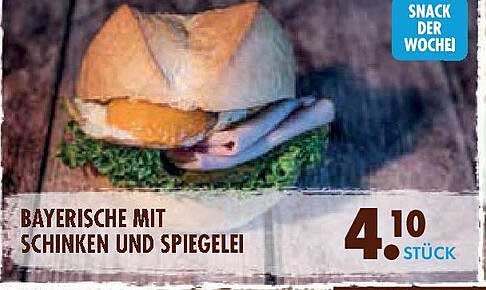 Bayerische mit Schinken und Spiegelei