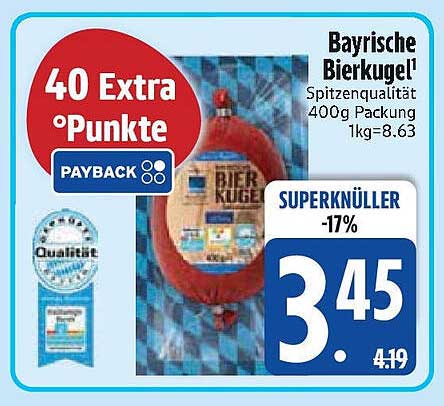 Bayrische Bierkugel 400g – Superpreis!