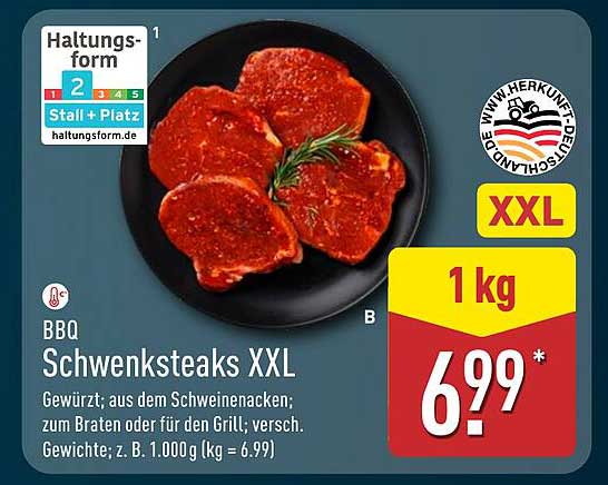 BBQ Schwenksteaks XXL