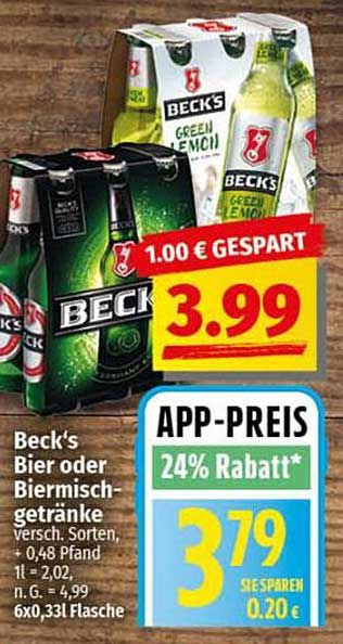 Beck's Bier oder Biermischgetränke - Vielfalt erleben!