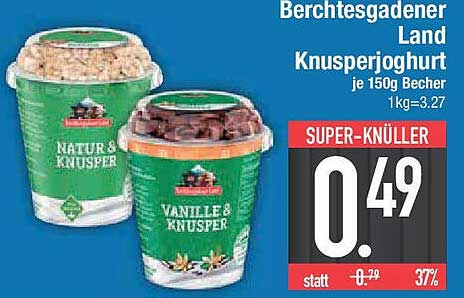 Berchtesgadener Land Knusperjoghurt je 150g Becher