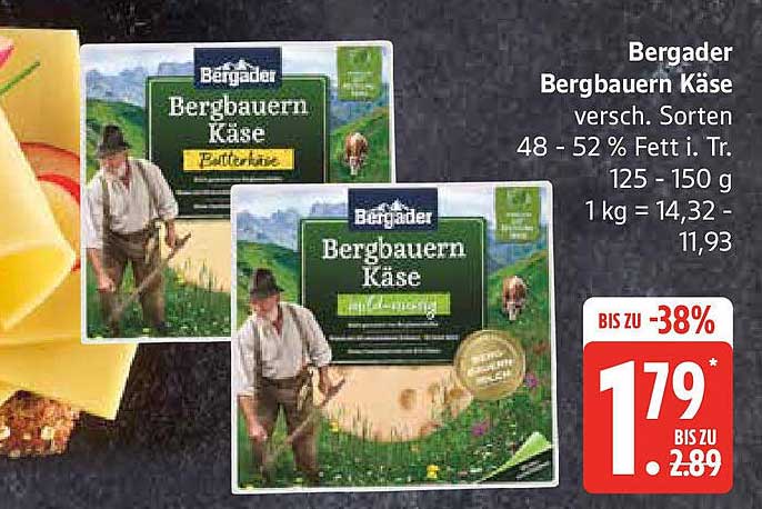 Bergader Bergbauern Käse - Verschiedene Sorten