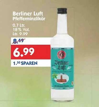 Berliner Luft Pfefferminzlikör 0,7 L