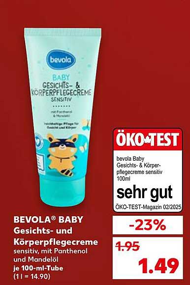 BEVOLA® BABY Gesichts- und Körperpflegecreme sensitiv 100ml