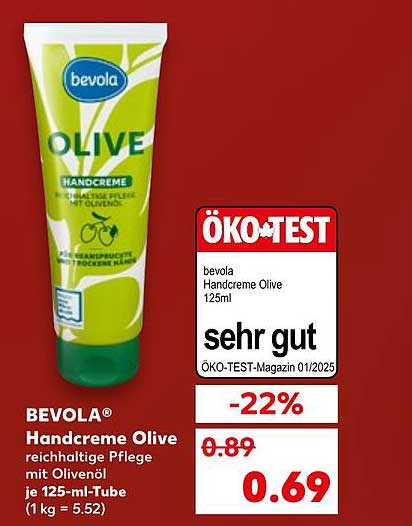 BEVOLA® Handcreme Olive 125ml