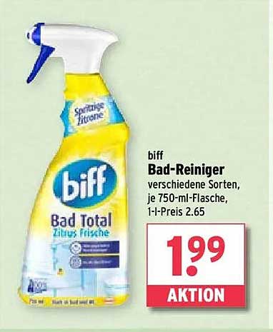 biff Bad-Reiniger verschiedene Sorten, je 750-ml-Flasche