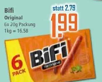 Bifi Original – 6 Packungen à 20g für nur 1,99 €