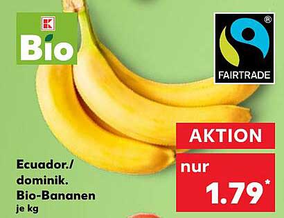 Bio-Bananen aus Ecuador und Dominikanische Republik je kg