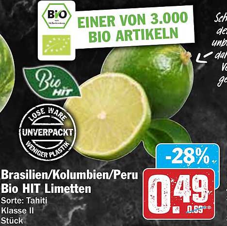 Bio HIT Limetten - Brasilien/Kolumbien/Peru