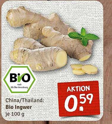 Bio Ingwer aus China/Thailand - je 100 g